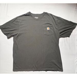 Carhartt Gray Pocket Logo Short Sleeve T-Shirt